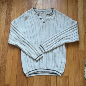 Faded Glory Men's Light Gray V-Neck Sweater